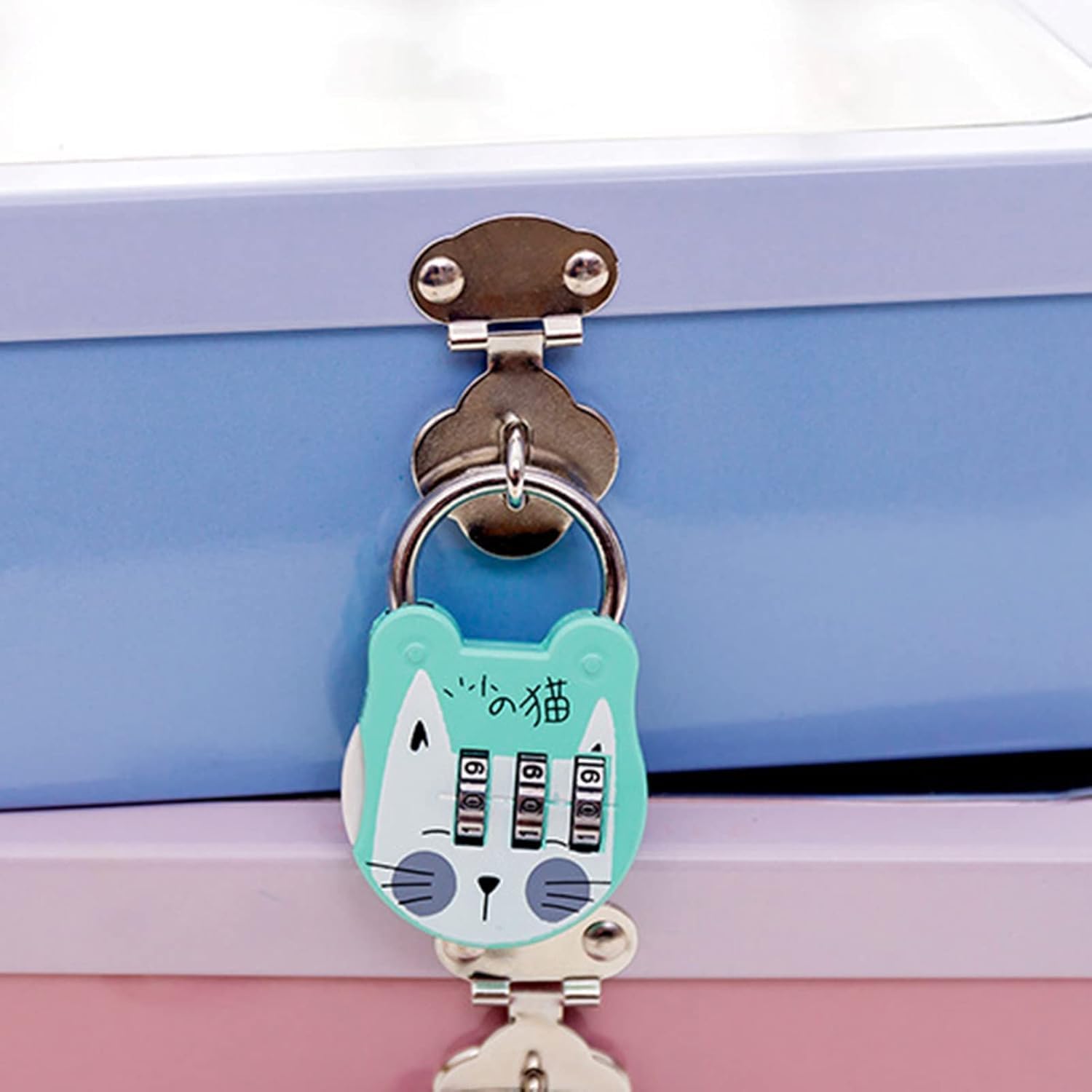 Heavy-Duty Stainless Steel Green Combination Padlock for Secure Luggage, Locker, Dorm Drawer - 3-Digit Travel Lock with Password Protection