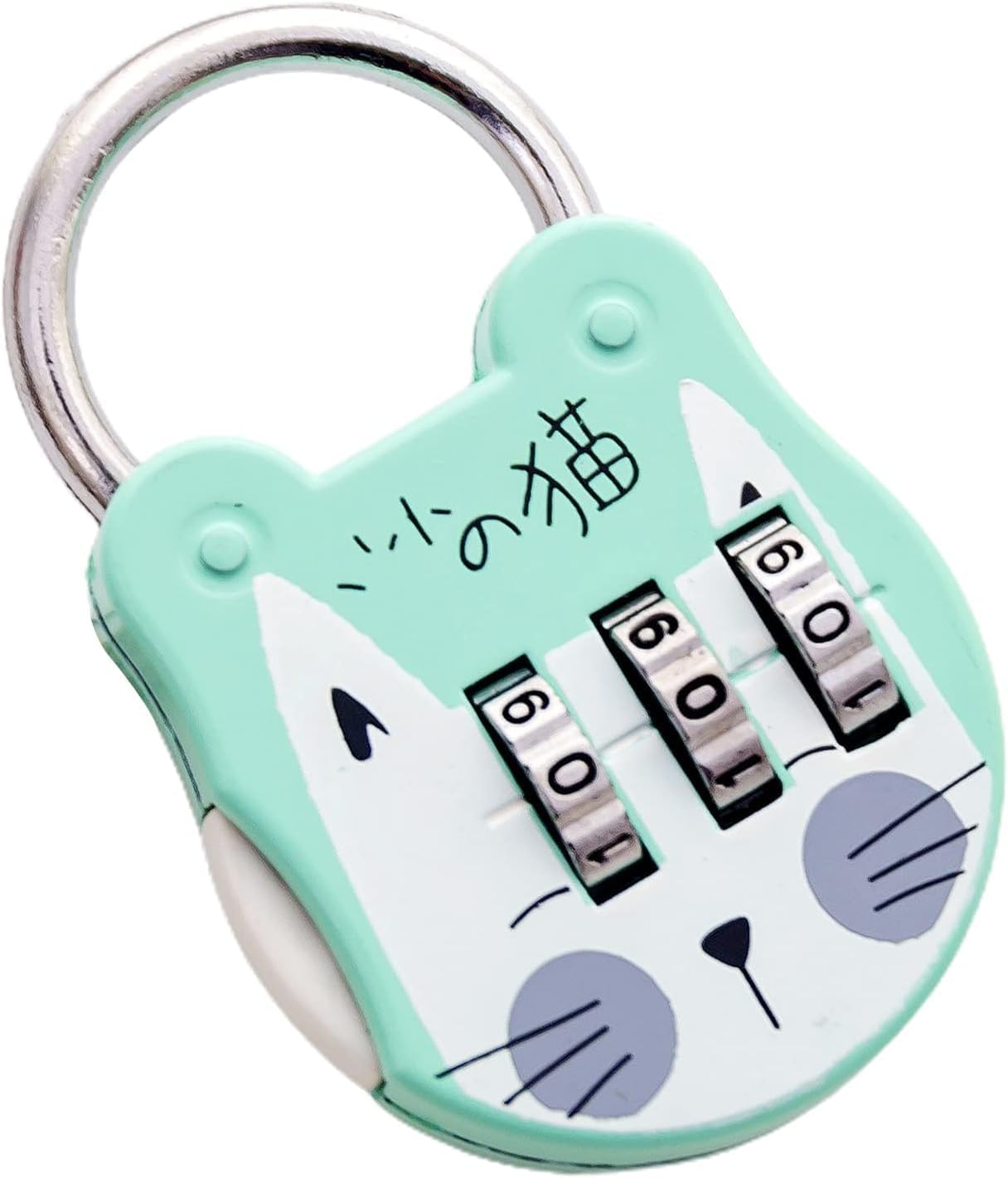Heavy-Duty Stainless Steel Green Combination Padlock for Secure Luggage, Locker, Dorm Drawer - 3-Digit Travel Lock with Password Protection
