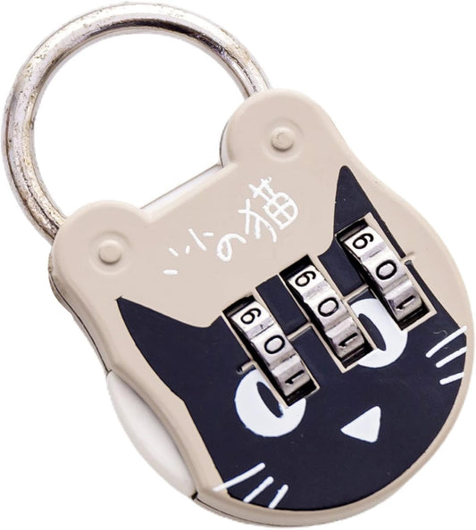Heavy-Duty Stainless Steel Grey Combination Padlock for Luggage, Locker, Dorm Drawer - Secure Travel Lock with 3-Digit Password Protection