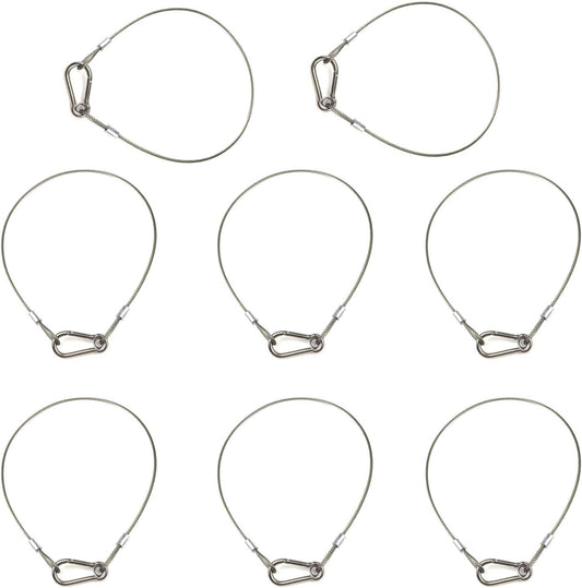 Heavy Duty Stainless Steel Safety Cable Lock for Bike, Luggage, Plant, Picture - Flexible Security Wire Chain with Loops