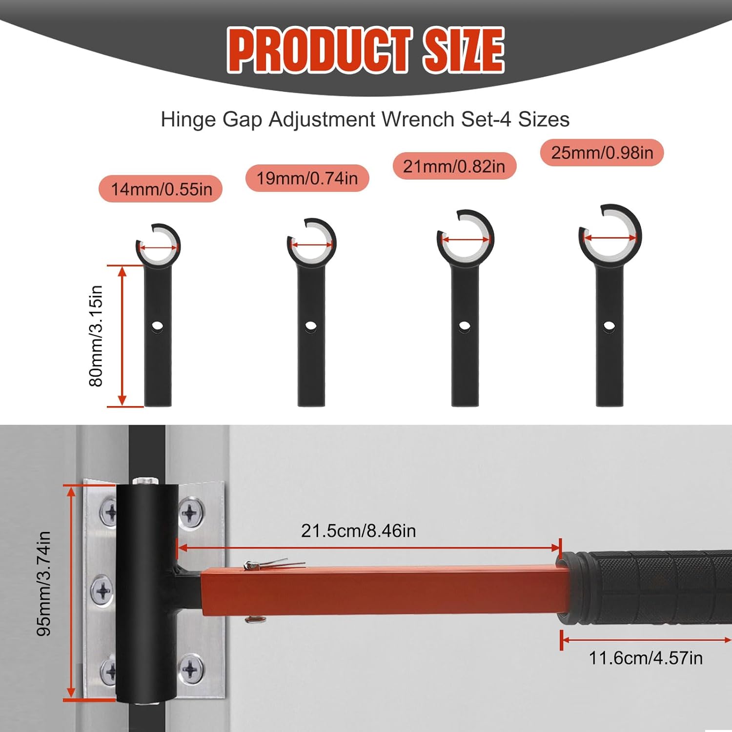 Heavy Duty Steel 4 in 1 Door Hinge Adjustment Tool Kit - Ideal for Residential and Commercial Use - WildKart