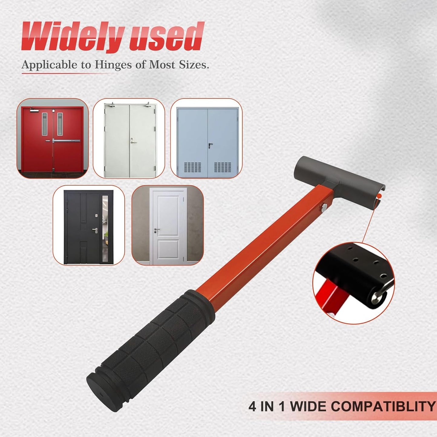 Heavy Duty Steel 4 in 1 Door Hinge Adjustment Tool Kit - Ideal for Residential and Commercial Use - WildKart