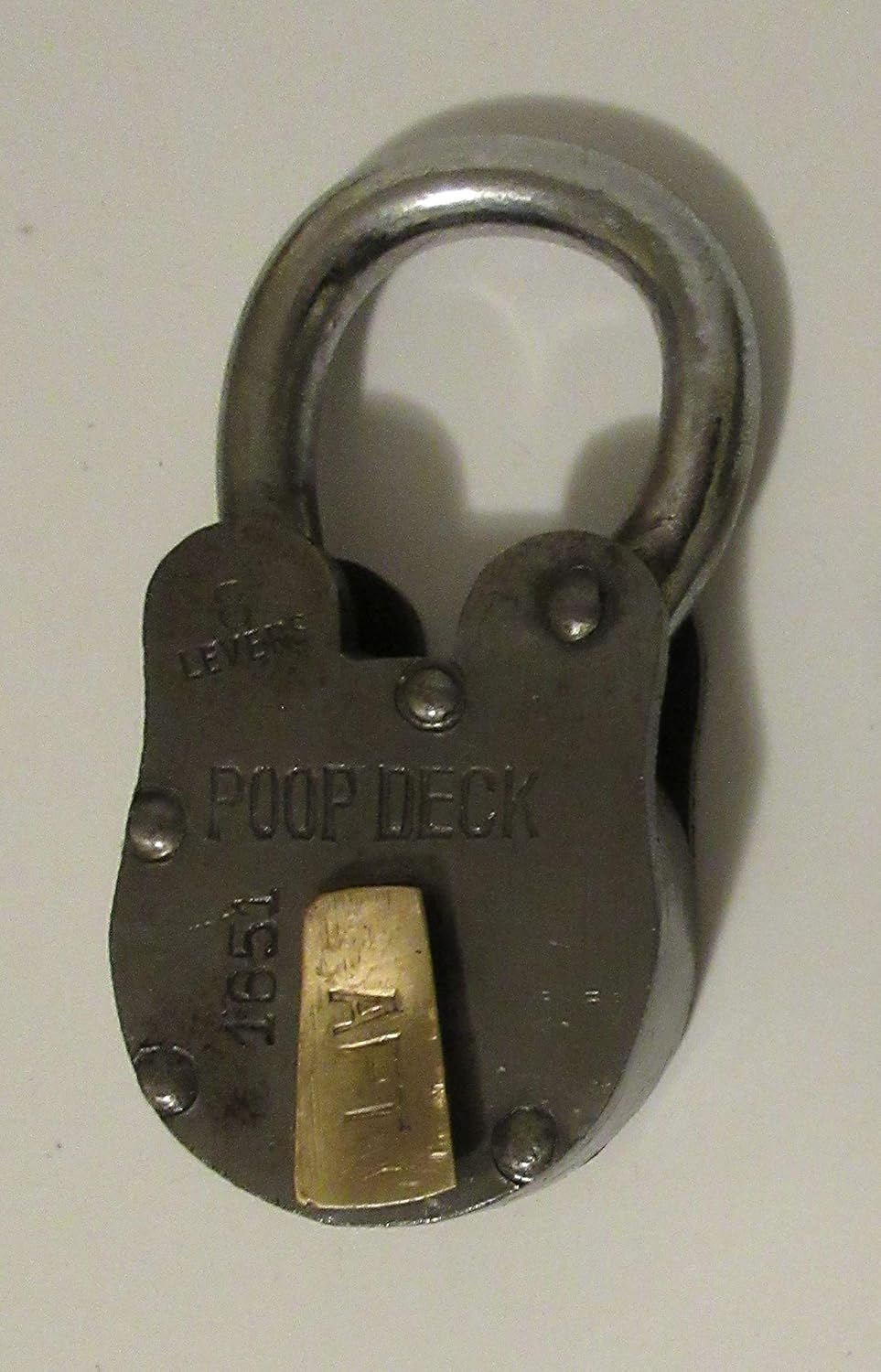 Heavy-Duty Steel Poop Deck Padlock Set with 2 Keys - Marine Grade Security Lock for Boats