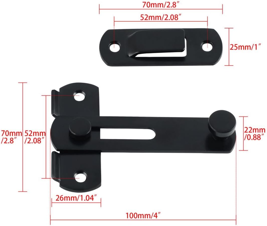 Heavy Duty SUS304 Stainless Steel Flip Latch Gate Safety Lock for Barn Wood Fence and Sliding French Doors