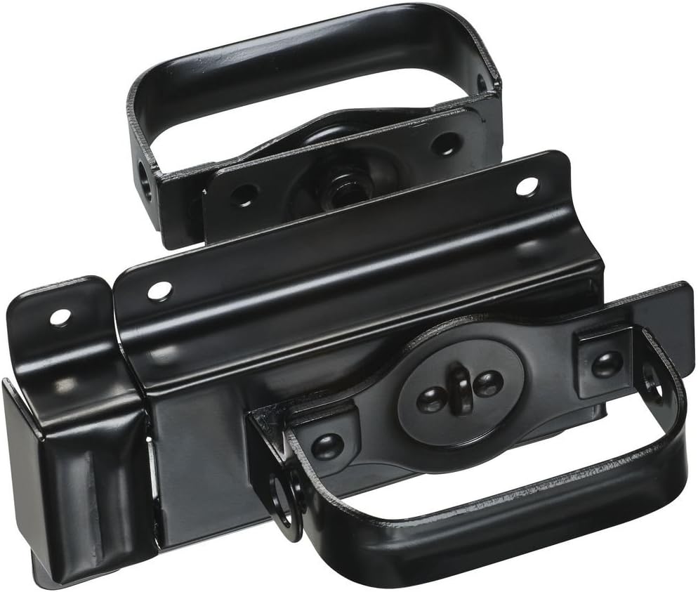 Heavy Duty Swinging Door Latch for Interior & Exterior Use - National Hardware N101-576, WeatherGuard Coated, Black - WildKart