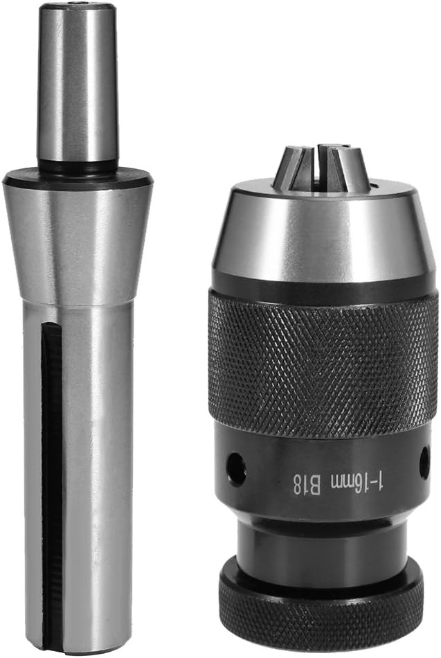 Heavy Duty Vkinman Keyless Drill Chuck with R8 Shank for CNC Drill Presses and Lathes Spindle - Self Tightening 1/32"- 5/8