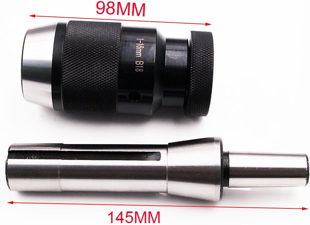 Heavy Duty Vkinman Keyless Drill Chuck with R8 Shank for CNC Drill Presses and Lathes Spindle - Self Tightening 1/32"- 5/8