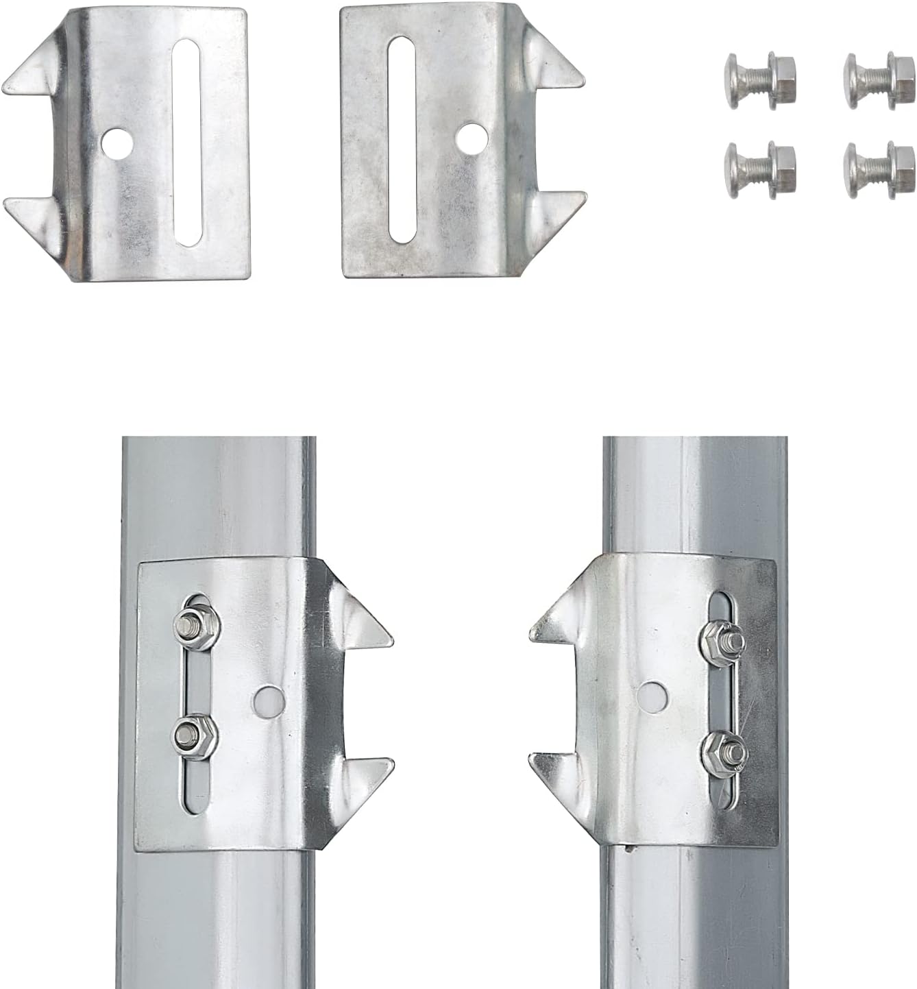 Heavy-Duty Wedelweib Garage Door Lock Kit - Fits 1-3/8" to 2" Thick Doors - Single/Double Doors up to 18ft Wide - Includes All Hardware - Random Keyed