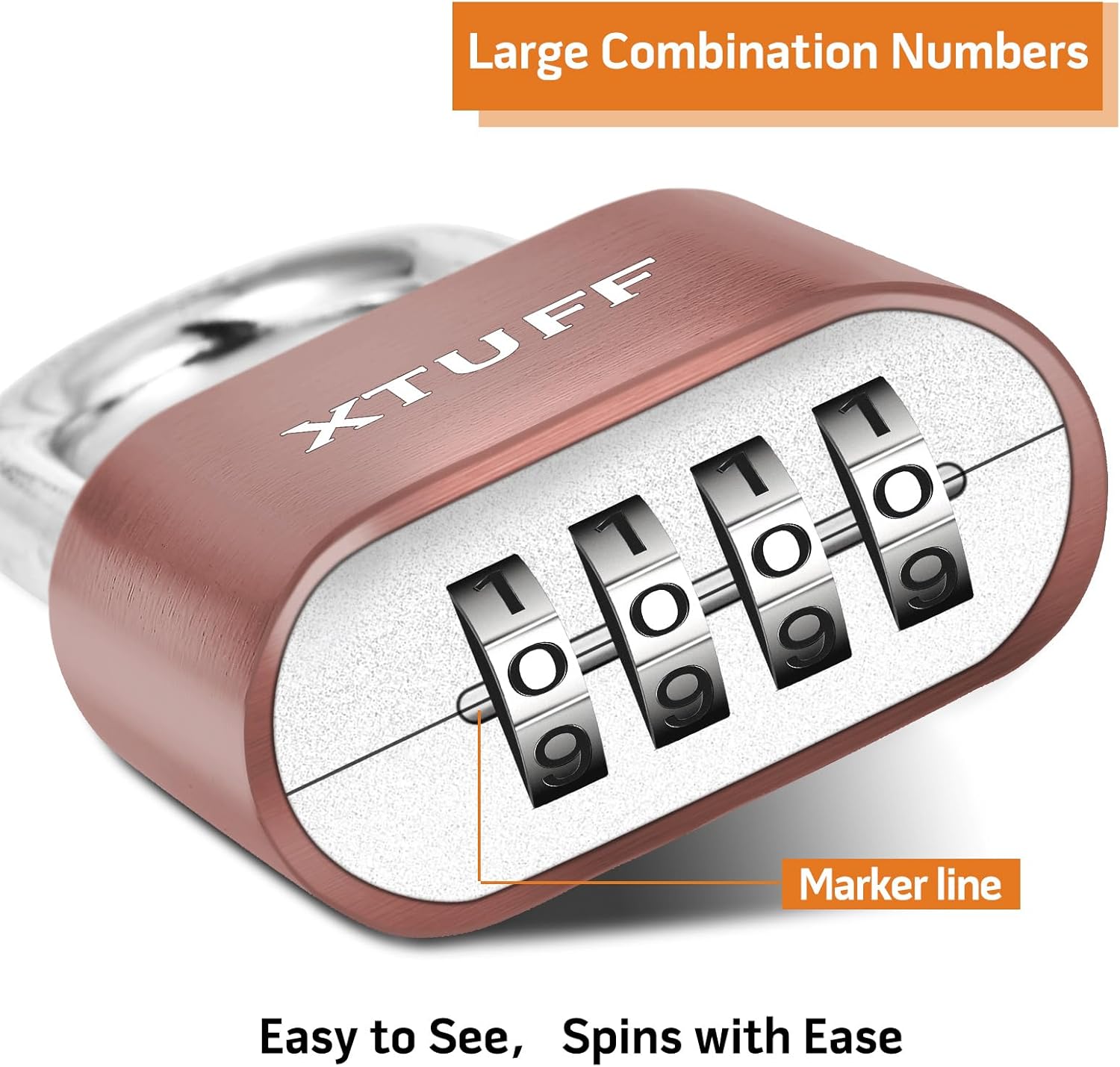 Heavy-Duty XTUFF Combination Padlock with Anti-Corrosion Technology