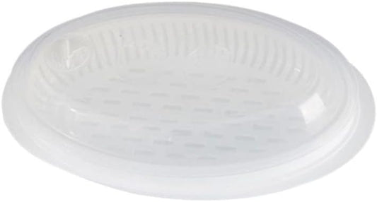 Hemoton 1 Set Fish Plate with Lid and Pasta Steamer Pot - Dim Sum & Bun Steamer with Ginger Grater Plate - White Vegetable Steamer Basket