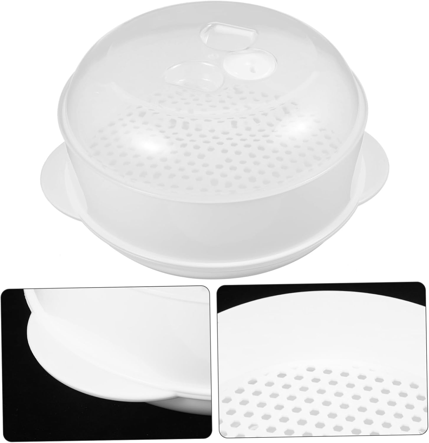 Hemoton Steamer Microwave Cookware with Lid for Pasta and Dumplings - Mini Fridge Containers for Kitchen Supplies