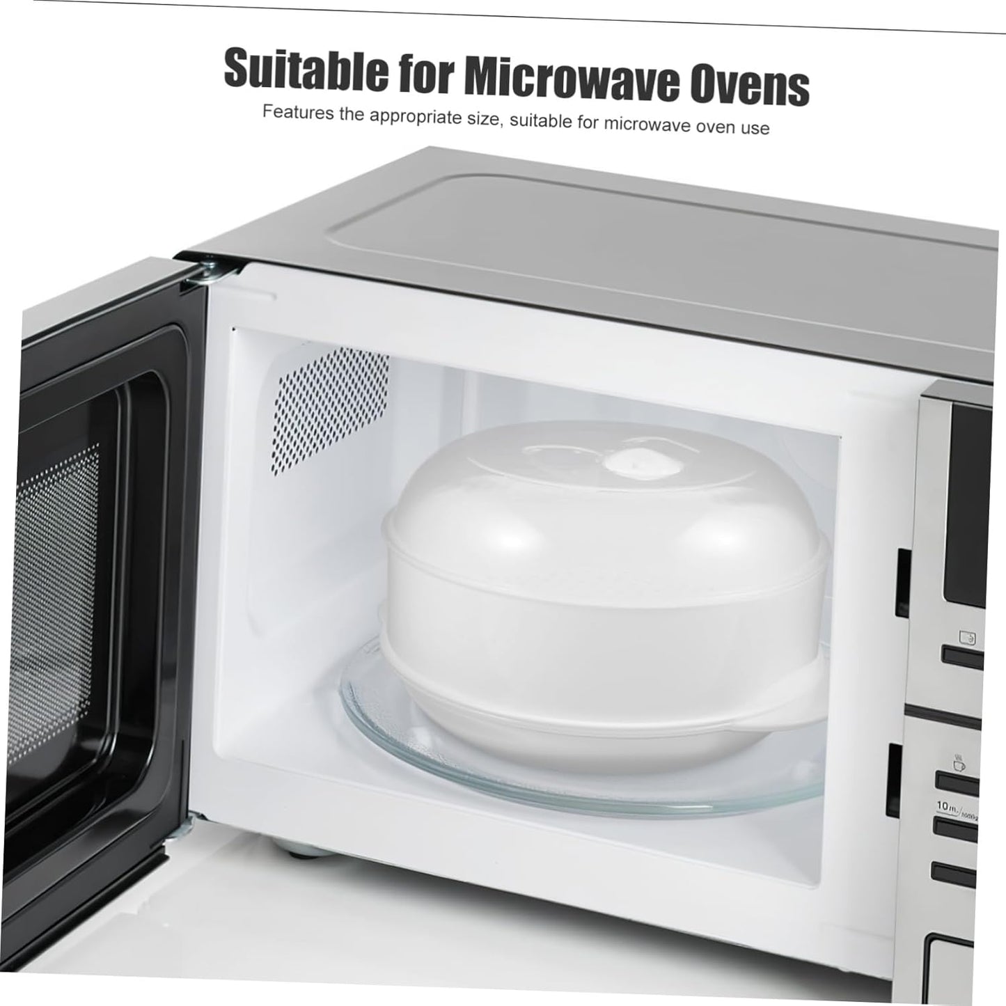 Hemoton Steamer Microwave Cookware with Lid for Pasta and Dumplings - Mini Fridge Containers for Kitchen Supplies