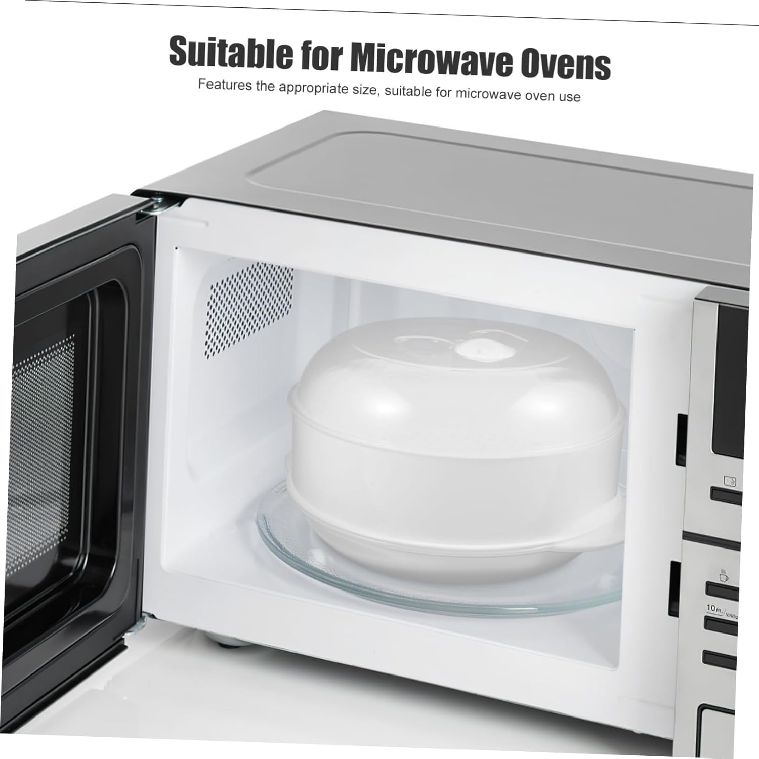 Hemoton Steamer Microwave Cookware with Lid for Pasta and Dumplings - Mini Fridge Containers for Kitchen Supplies