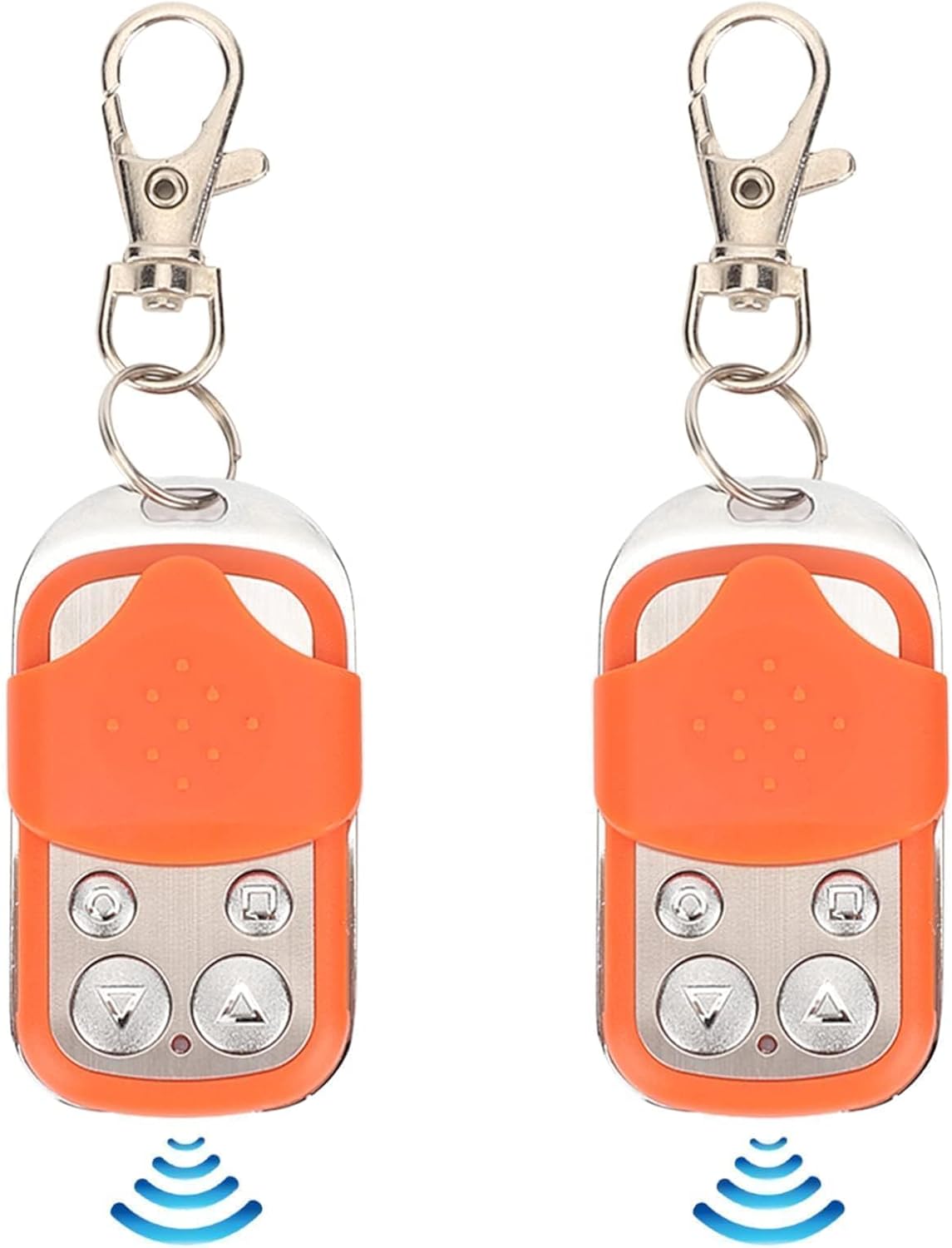 HERCHR Automatic Door Remote Control for Chicken Coop Doors - Portable Electric Rolling Driveway Gate Opener with HCS301 Sliding Gate Control Remote Key Fob (2, Orange)