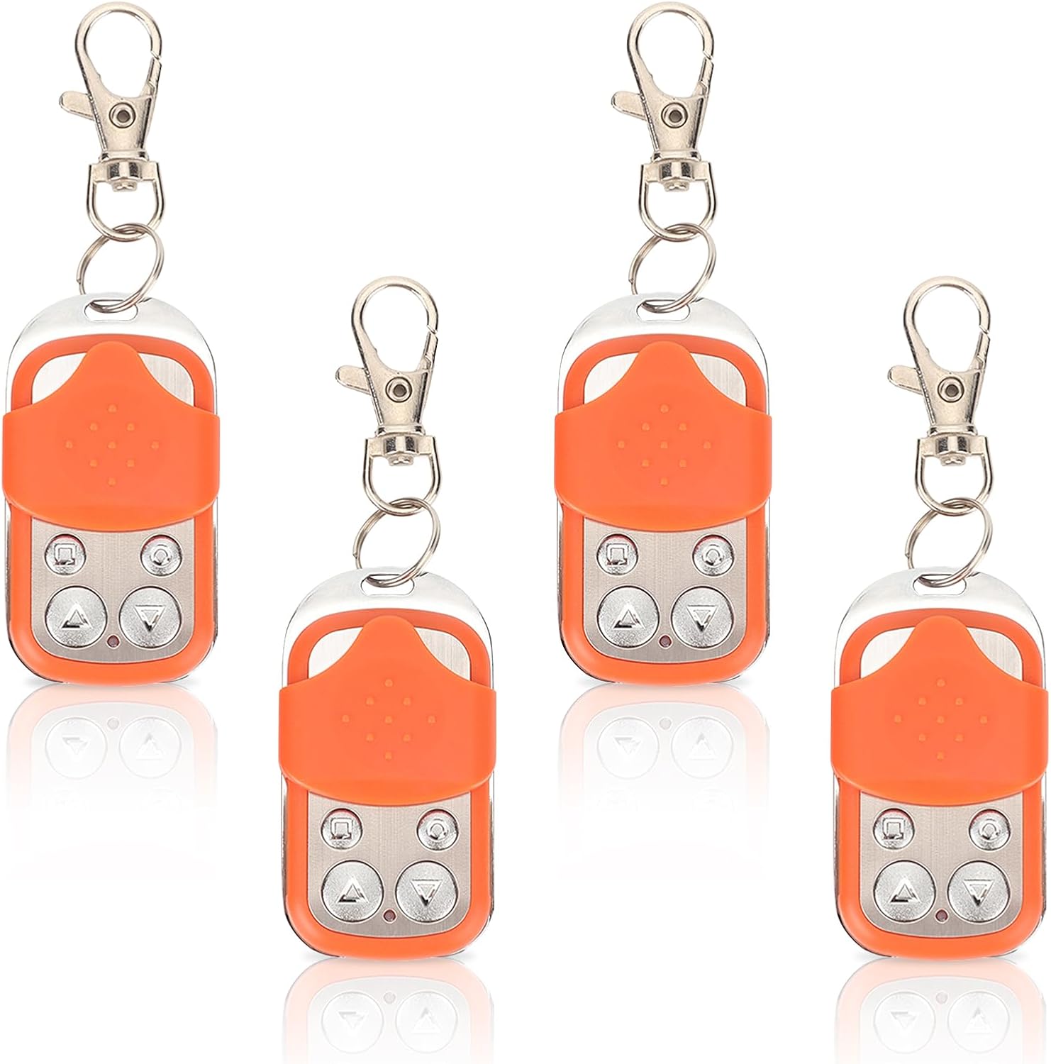 HERCHR Automatic Door Remote Control for Chicken Coop Doors, Portable Electric Rolling Driveway Gate Opener, HCS301 Sliding Gate Remote Key Fob (4, Orange)