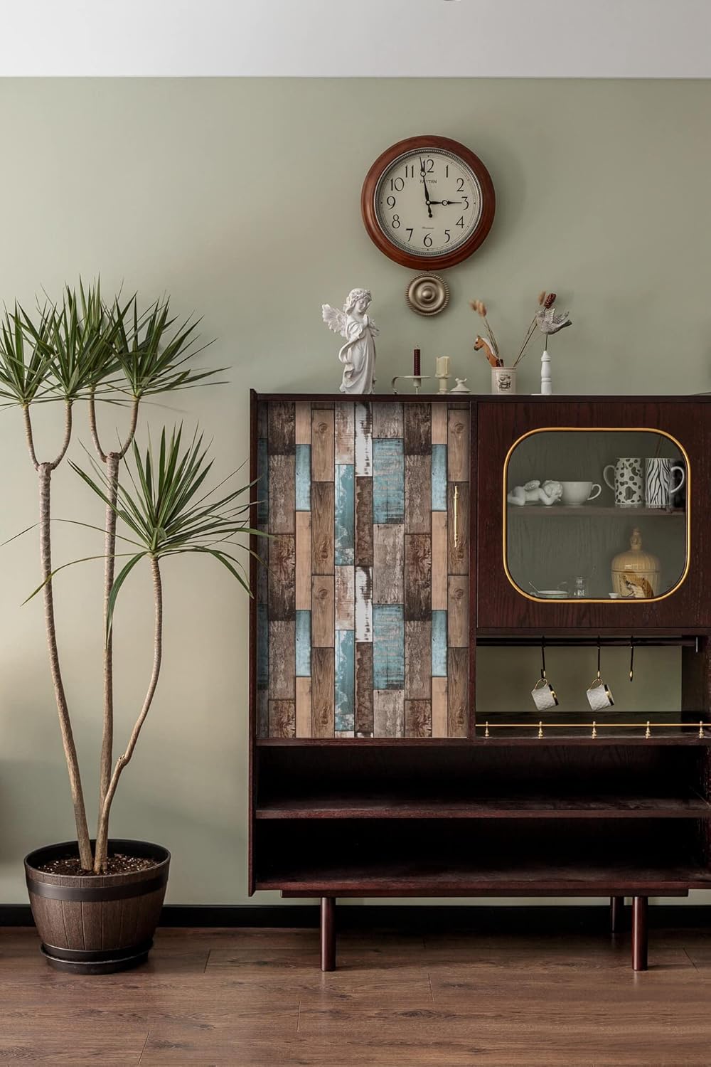 Heroad Brand Wood Panel Effect Contact Paper - Peel and Stick Wallpaper for Walls, Cabinets, Classroom - Removable Wall Covering 17.7"x78.7