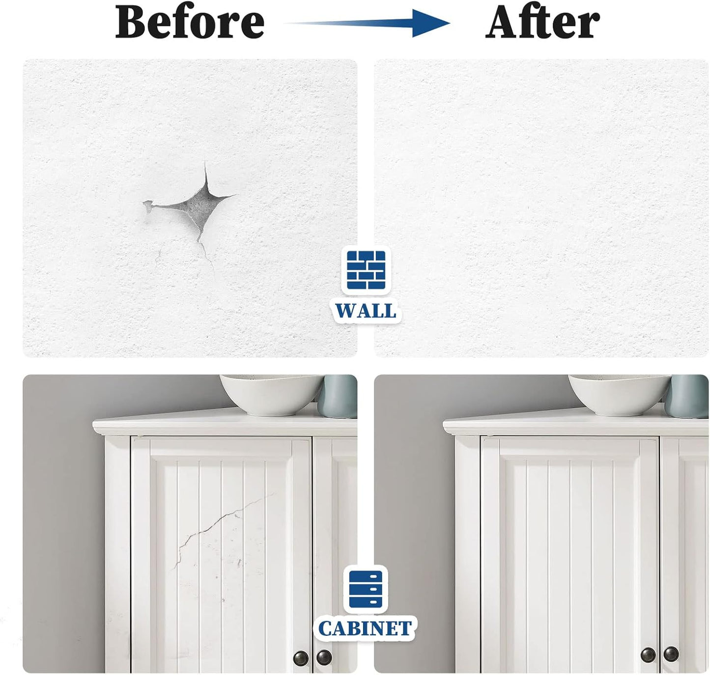 High-Gloss White Touch Up Paint Pen for Multi-Surface Scratch Repair - 1.5 Fl Oz