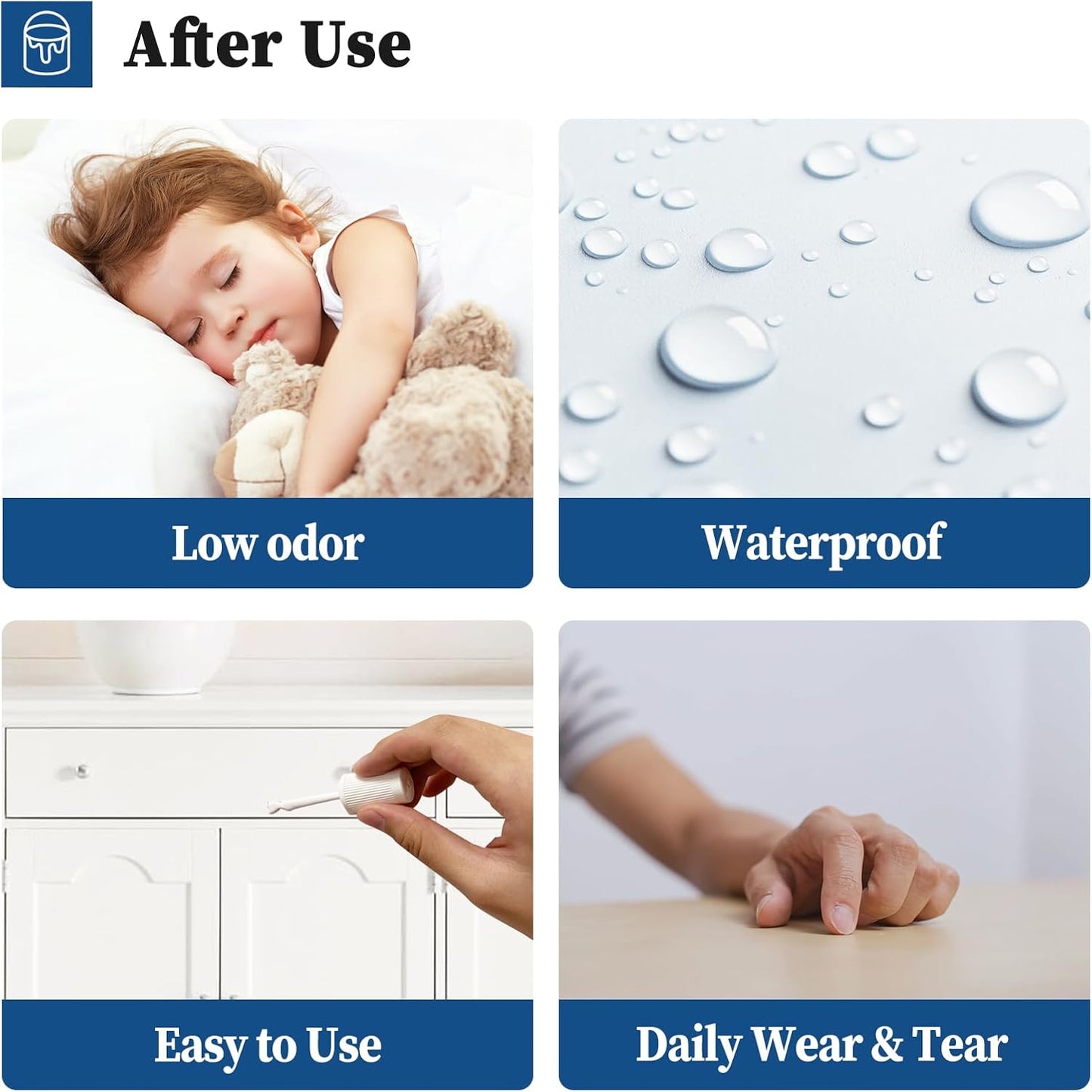 High-Gloss White Touch Up Paint Pen for Multi-Surface Scratch Repair - 1.5 Fl Oz