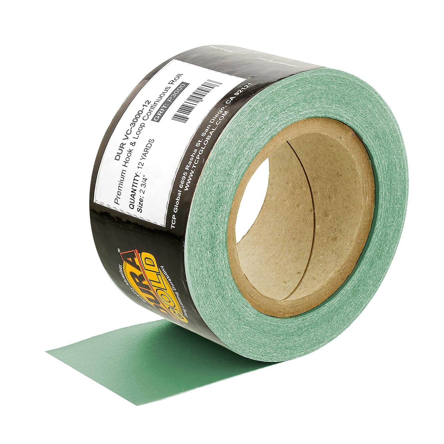 High-Quality Dura-Gold 3000 Grit Green Film Sandpaper Roll - 2-3/4" Wide, 12 Yards Long - Automotive Detailing, Fine Sanding