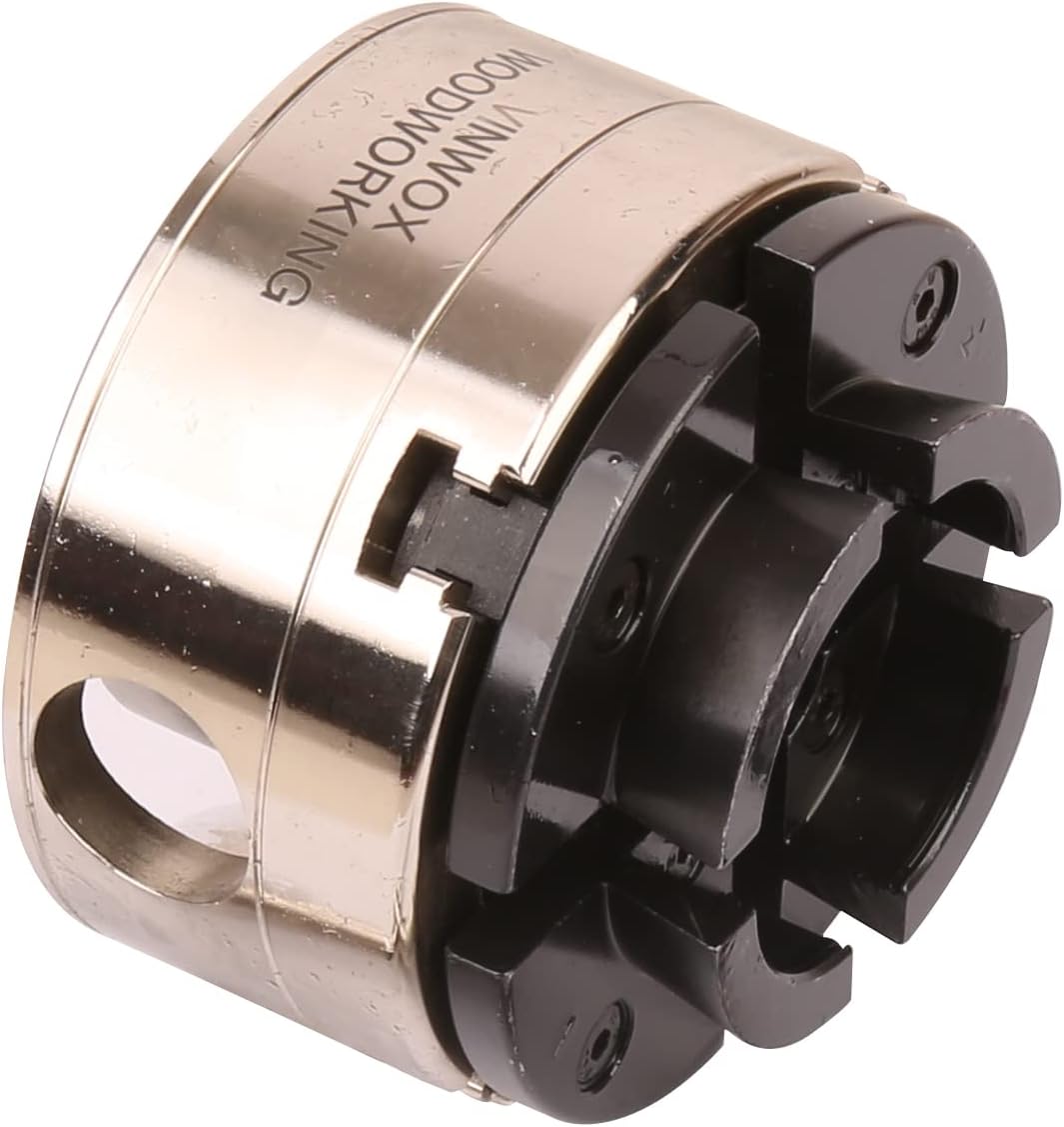 High-Quality VINWOX SCK4-3.75 Wood Lathe Chuck with Thread Adapters - 3-3/4" Gear Chuck for Precision Woodworking