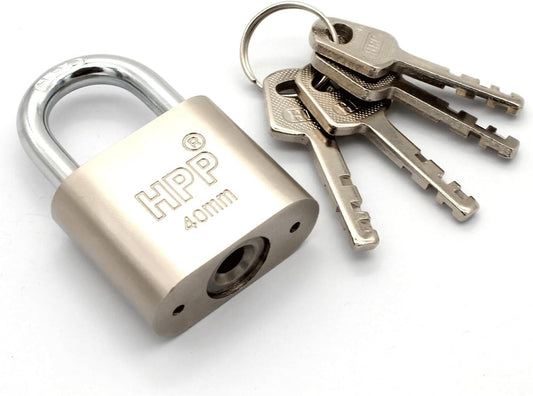High Security 40mm Key Padlock with 4 Keys - Indoor/Gate/Fence/Cabinet/School Gym Locker Padlock - WildKart