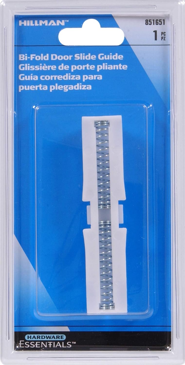 Hillman Hardware Essentials Bi-Fold Sliding Door Guide in White - Model 851651 - WildKart