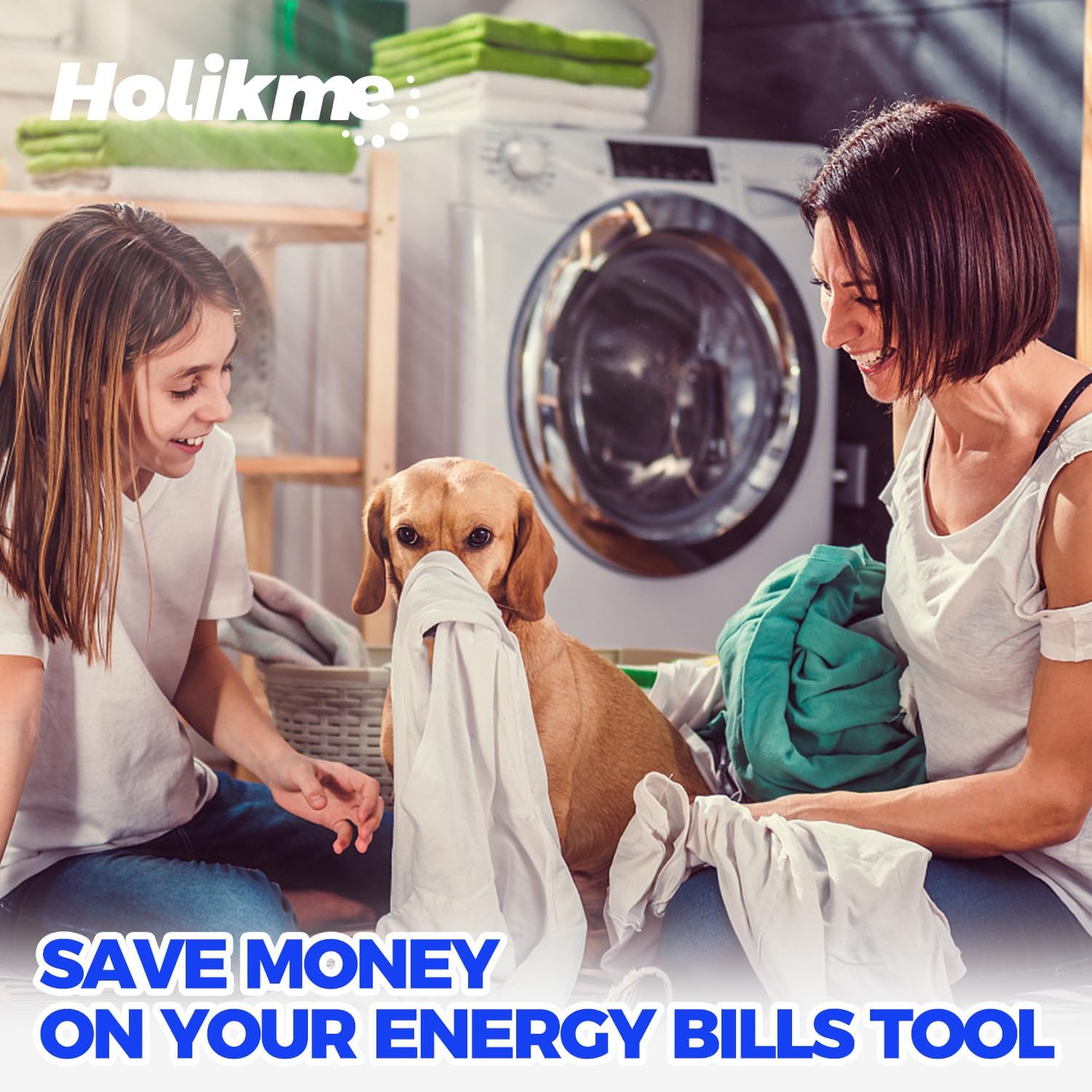 Holikme 25ft Dryer Vent Cleaner Kit with Omnidirectional Brush and Vacuum Hose - Blue