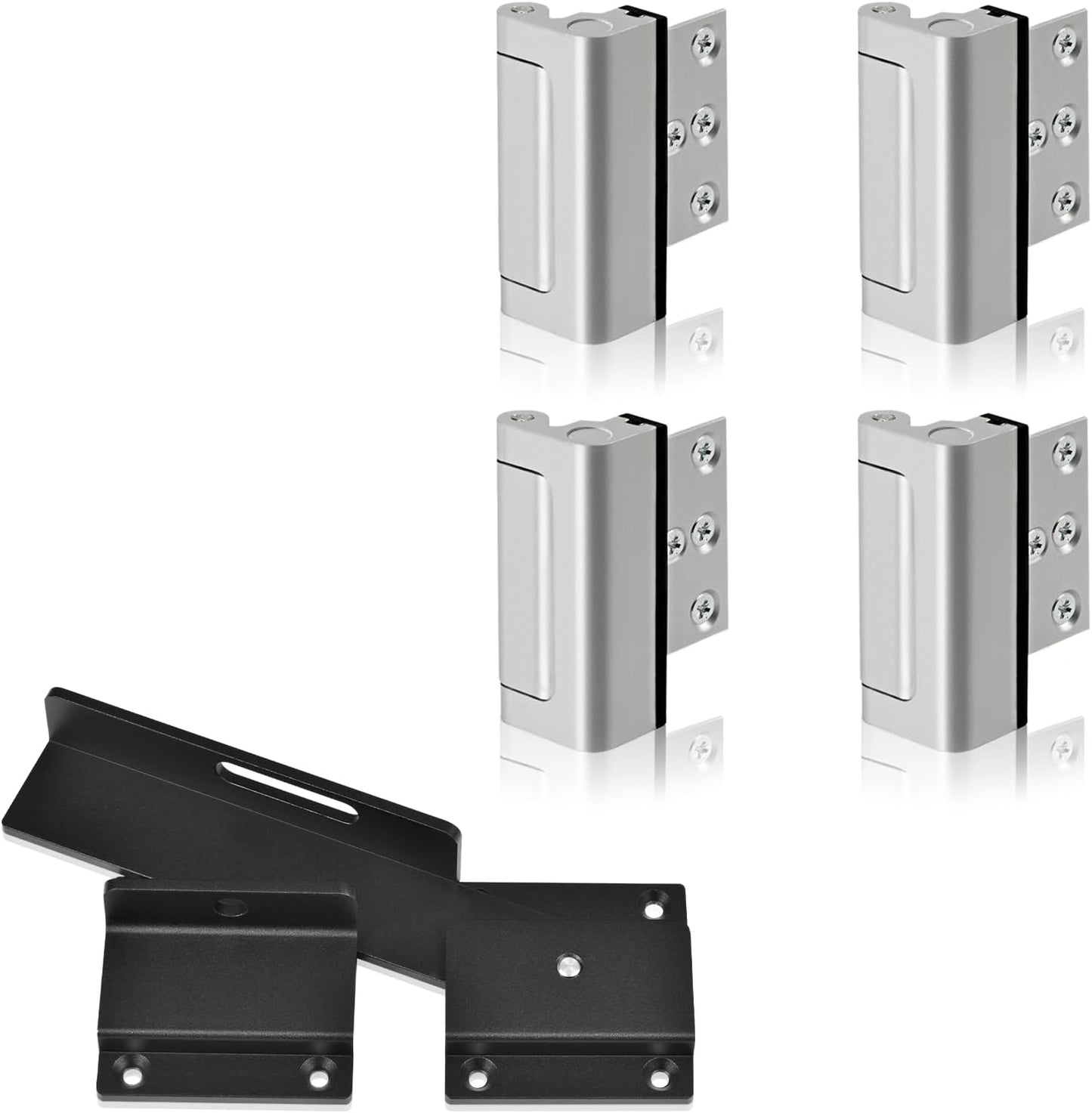Home Security Door Reinforcement Lock - Childproof, Prevent Unauthorized Entry - 7.0" Flip Gate Latch Lock with Padlock Hole - Aluminum Alloy Adjustable Door Latch