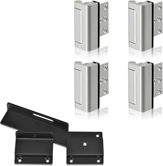 Home Security Door Reinforcement Lock - Childproof, Prevent Unauthorized Entry - 7.0" Flip Gate Latch Lock with Padlock Hole - Aluminum Alloy Adjustable Door Latch