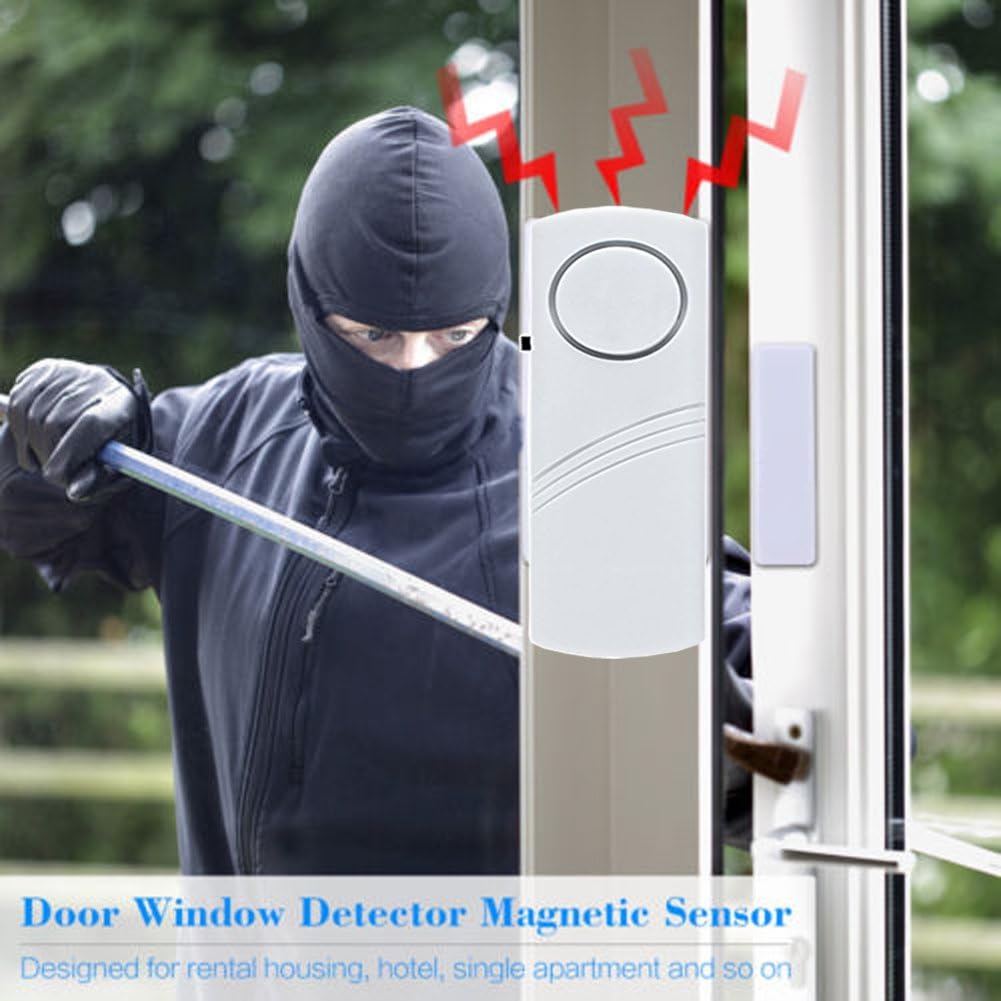 Home Security Door Window Burglar Alarm - Anti-Theft Alarm System (Pack of 10)