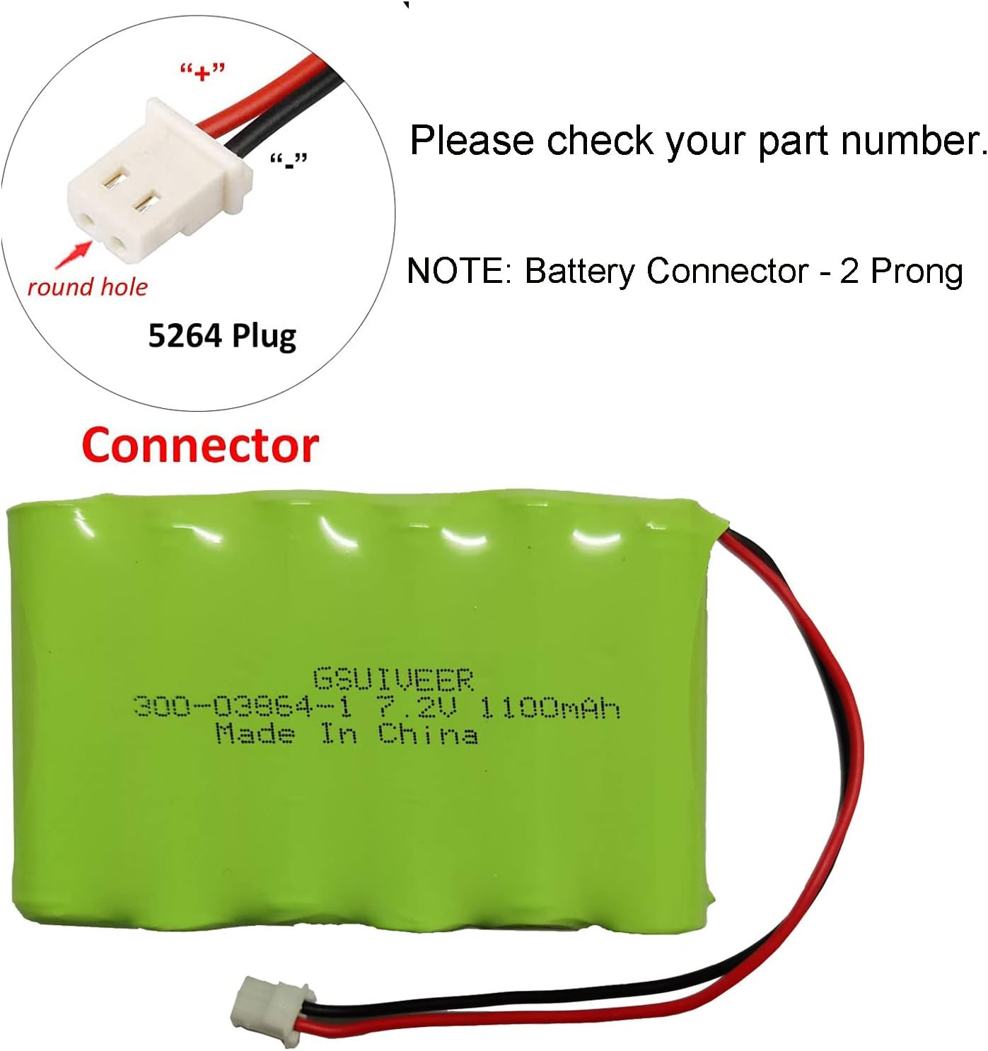 Honeywell Alarm Lynx Battery 7.2V 1100mAh Compatible with WALYNX-RCHB-SC Touch Panels - K5109, L3000, L5000, L5100