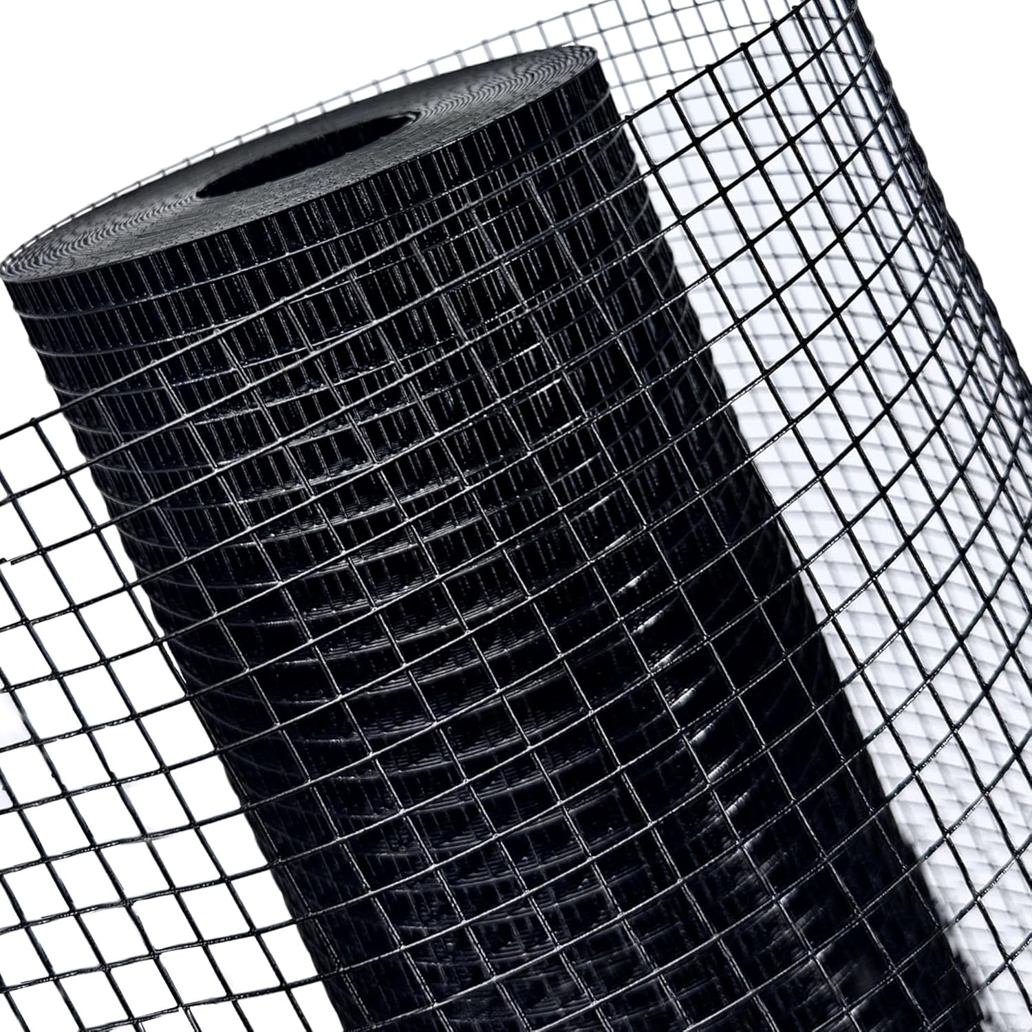 HORCH Black Vinyl Coated 1/2 inch Hardware Cloth 36 x 50 ft - 19 Gauge Wire Mesh Roll for Chicken Wire Fencing, Garden Fence, Tree Guard & Rodent Wire