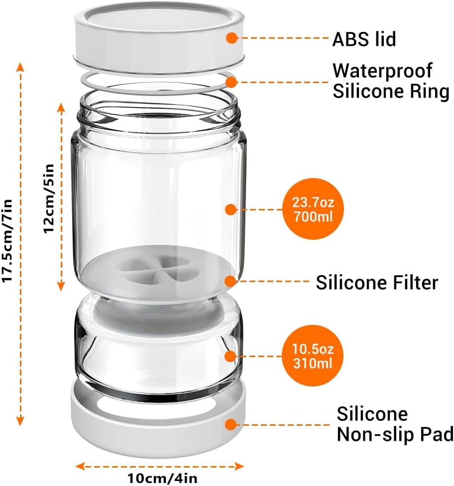 Hourglass Jar with Strainer Flip for Pickle Juice Separator, BPA-Free and Airtight Storage Jar