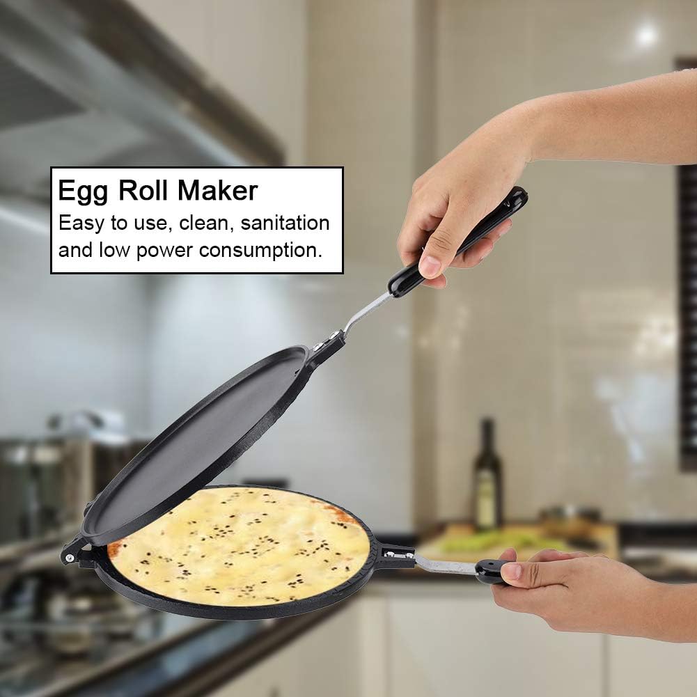Household Gas Egg Roll Maker Pan Mold Press Plate Baking Tool Waffle Cone Iron Machine
