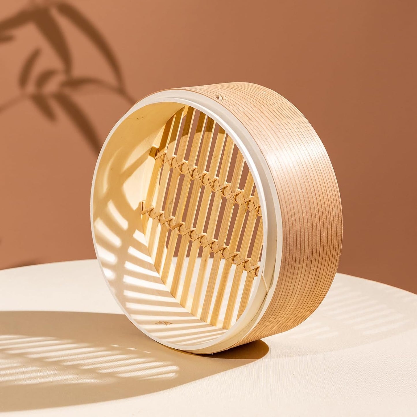 HUANGYIFU Bamboo Steamer Basket 2 Tiers 5.9-11.81 Inch for Cooking Dumplings, Vegetables, Chicken, Fish, Rice - Chinese Food Steam Baskets