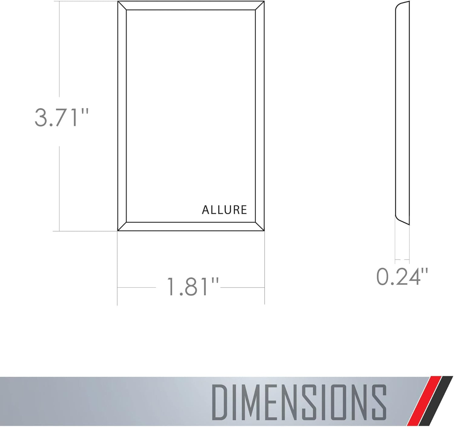 Hubbell TayMac A1000W Allure 1-Gang White Nonmetallic Wallplate Frame
