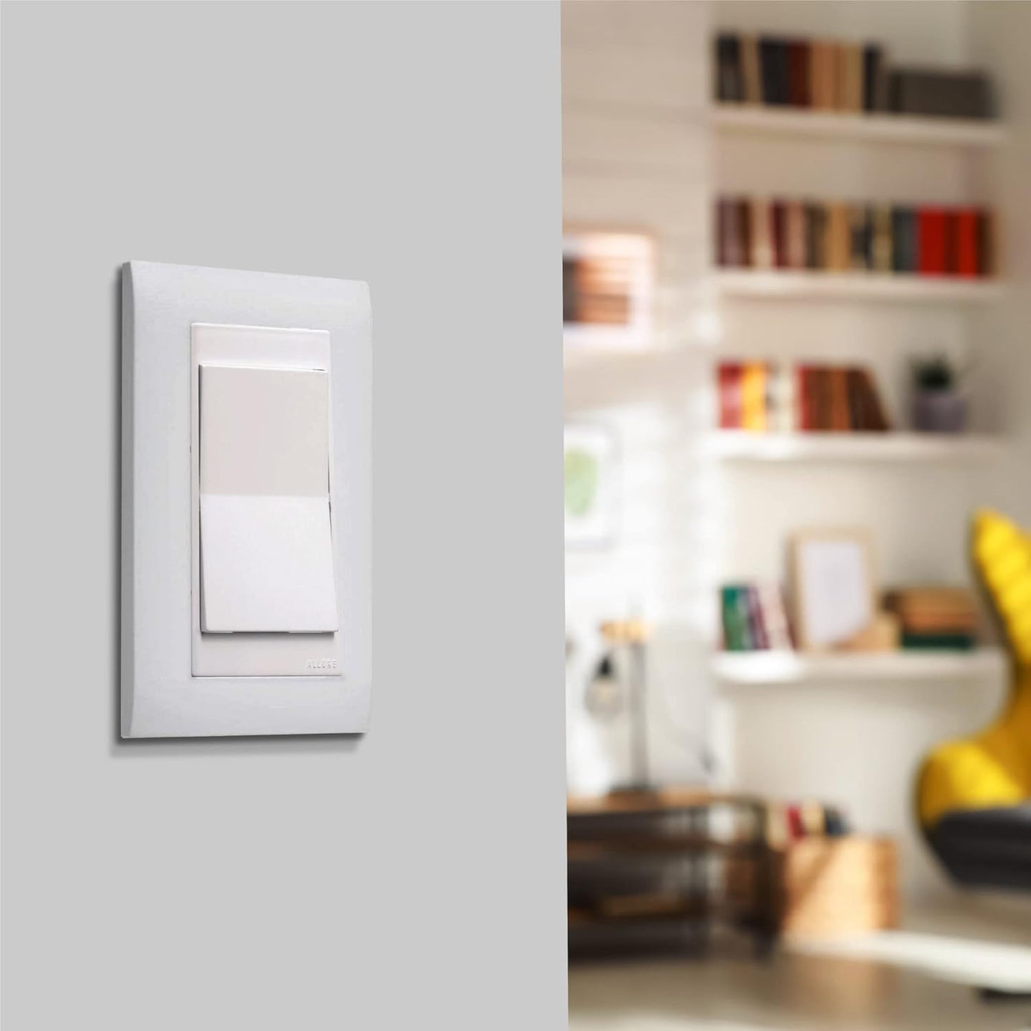 Hubbell TayMac A1000W Allure 1-Gang White Nonmetallic Wallplate Frame