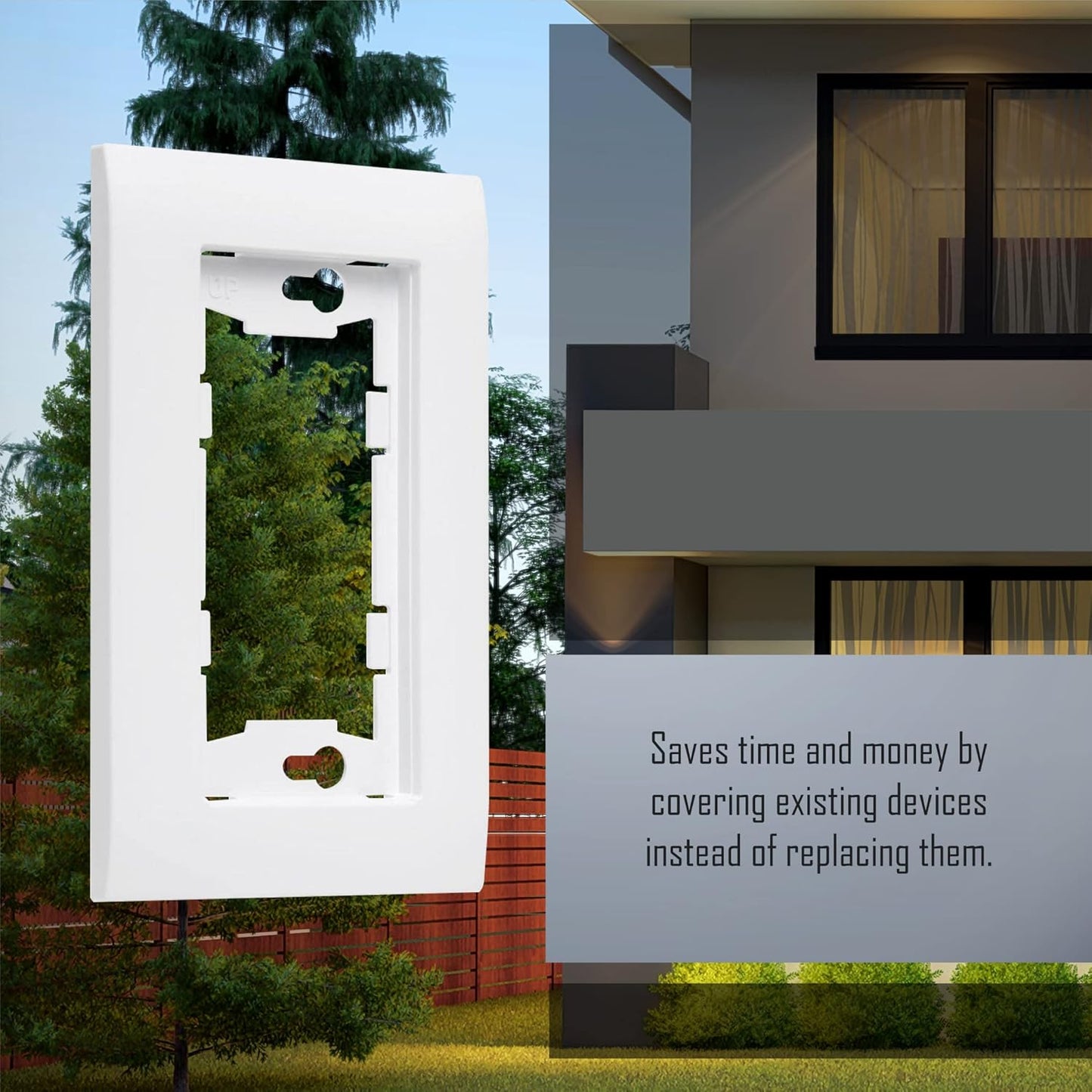 Hubbell TayMac A1000W Allure 1-Gang White Nonmetallic Wallplate Frame