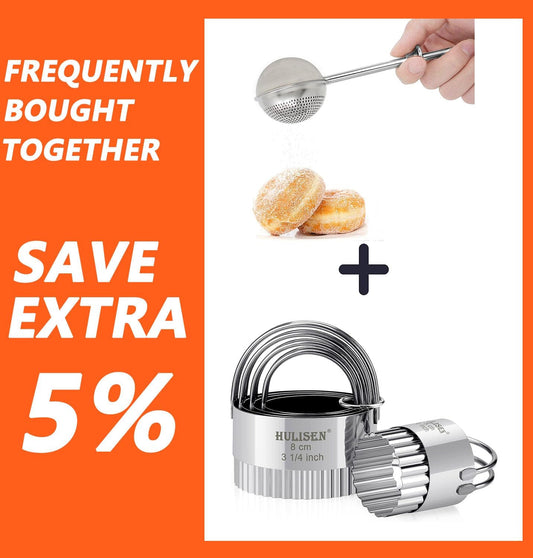 HULISEN Flour Duster and Biscuit Cutter Set for Baking Essentials