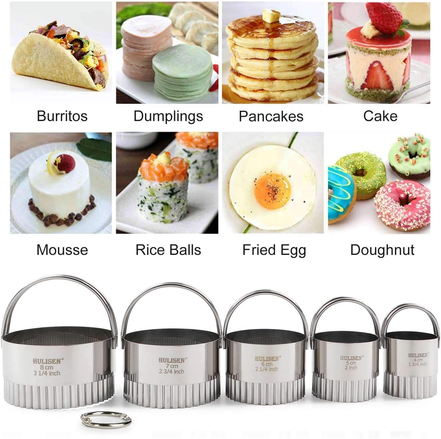 HULISEN Flour Duster and Biscuit Cutter Set for Baking Essentials