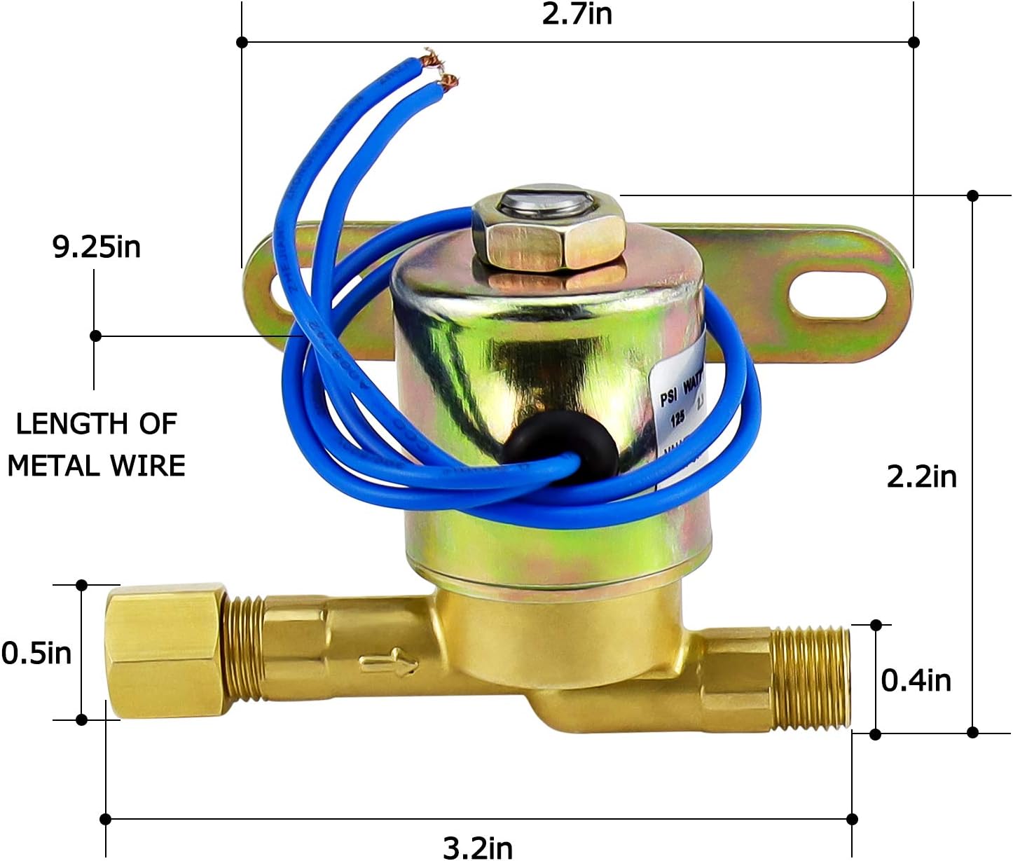 Humidifier Water Solenoid Valve 4040 Replacement for A.prilaire 220, 224, 400, 500, 600, 700 - 24V, 2.3W, 60HZ - Blue - Compatible with Part # B2015-S85, B2017-S85