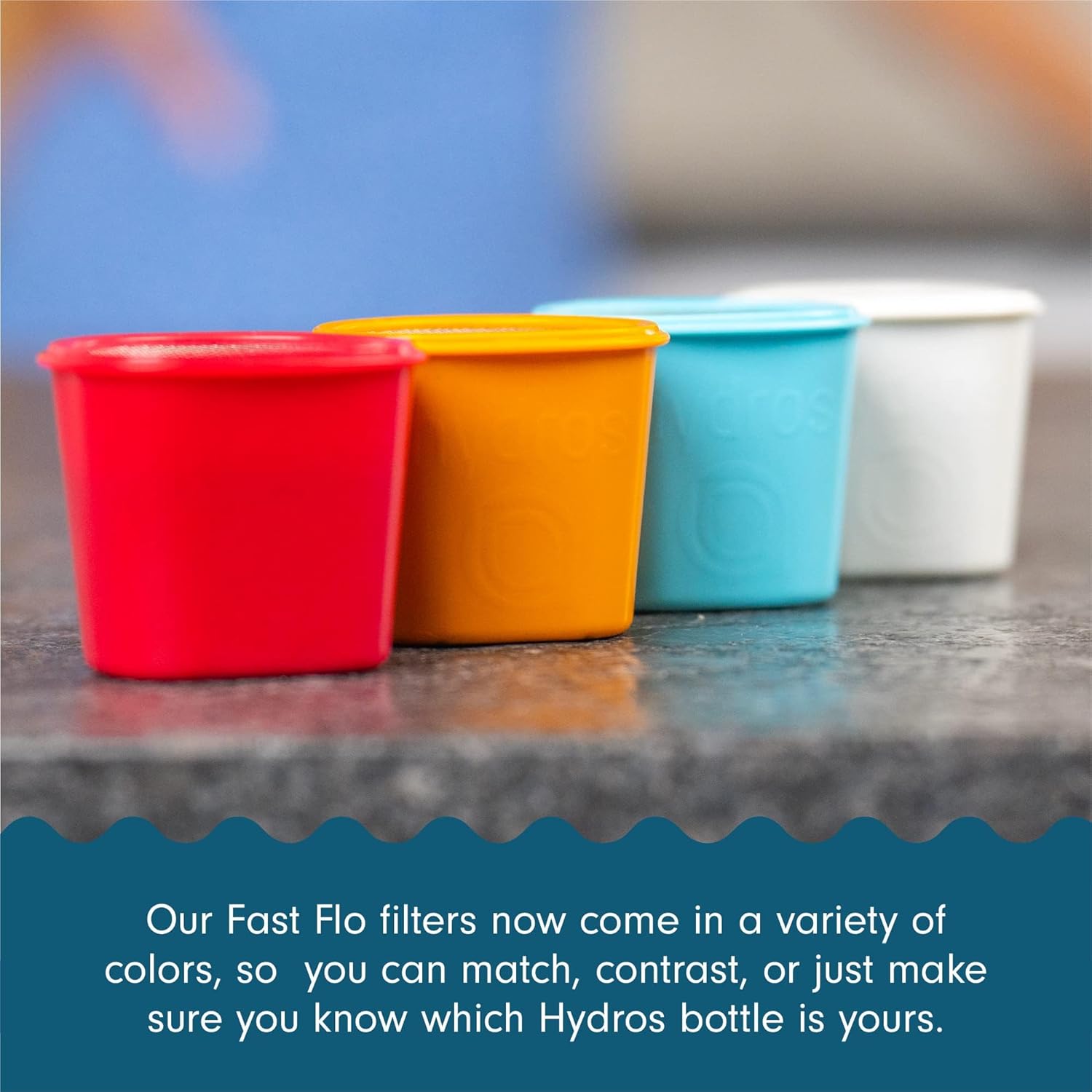 Hydros Fast Flo Tech Water Filter in Rose Red for Pitchers, Carafes, and Bottles - Filters 40 Gallons