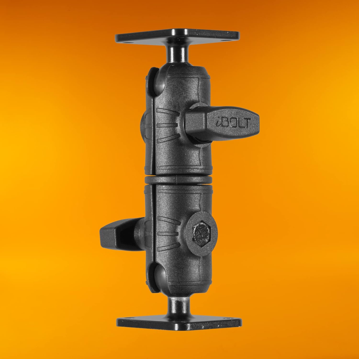 iBOLT 5.7" Composite Dual Ball Mount with 2 Metal AMPs Drill Bases - Compatible with 1" Ball Adapters