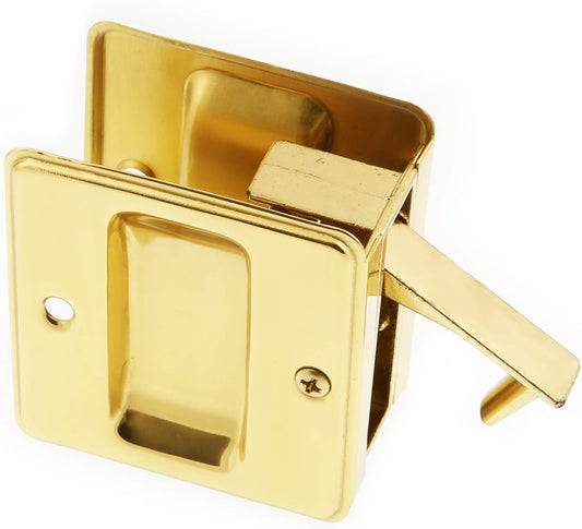 idh by St. Simons 25410-003 Polished Brass Solid Brass Pocket Passage Door Pull - Premium Quality