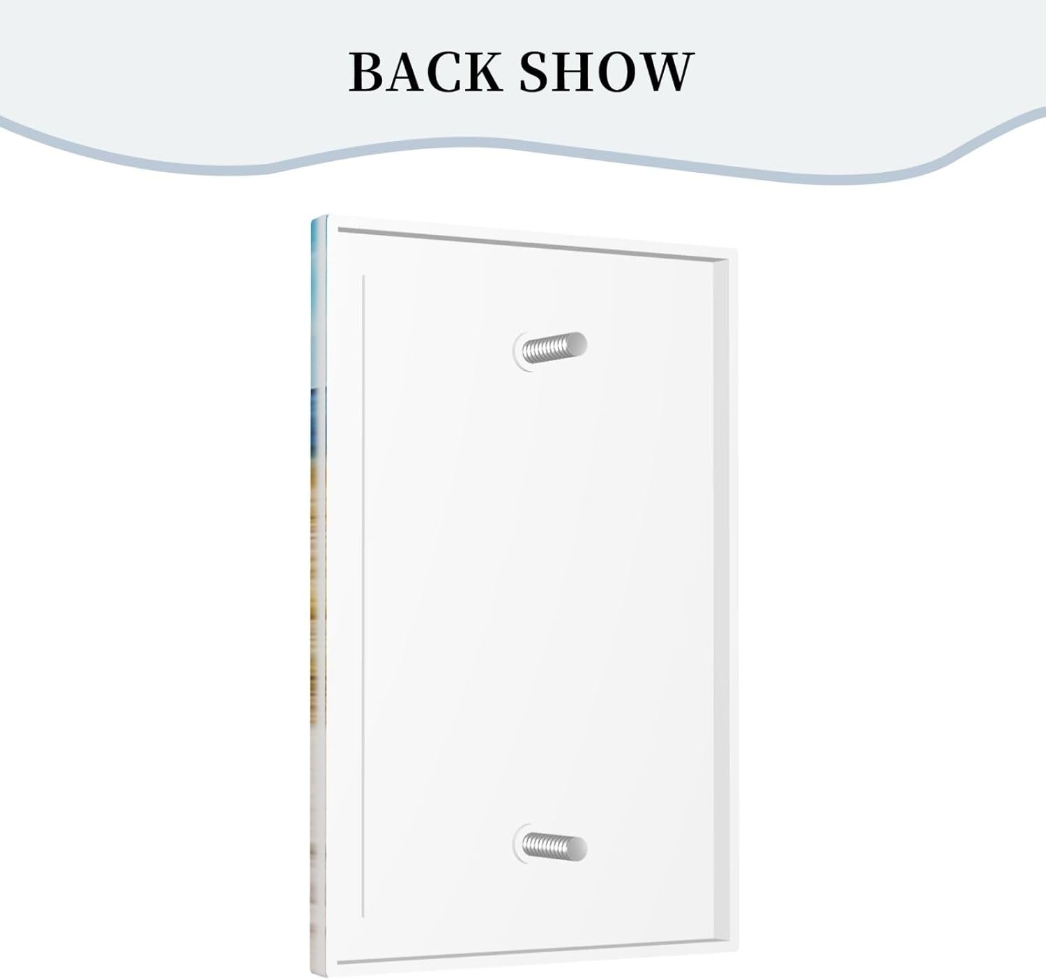 Igneinf Peaceful Beach Blank Light Switch Cover Wall Plate for Home Decor Ocean Theme