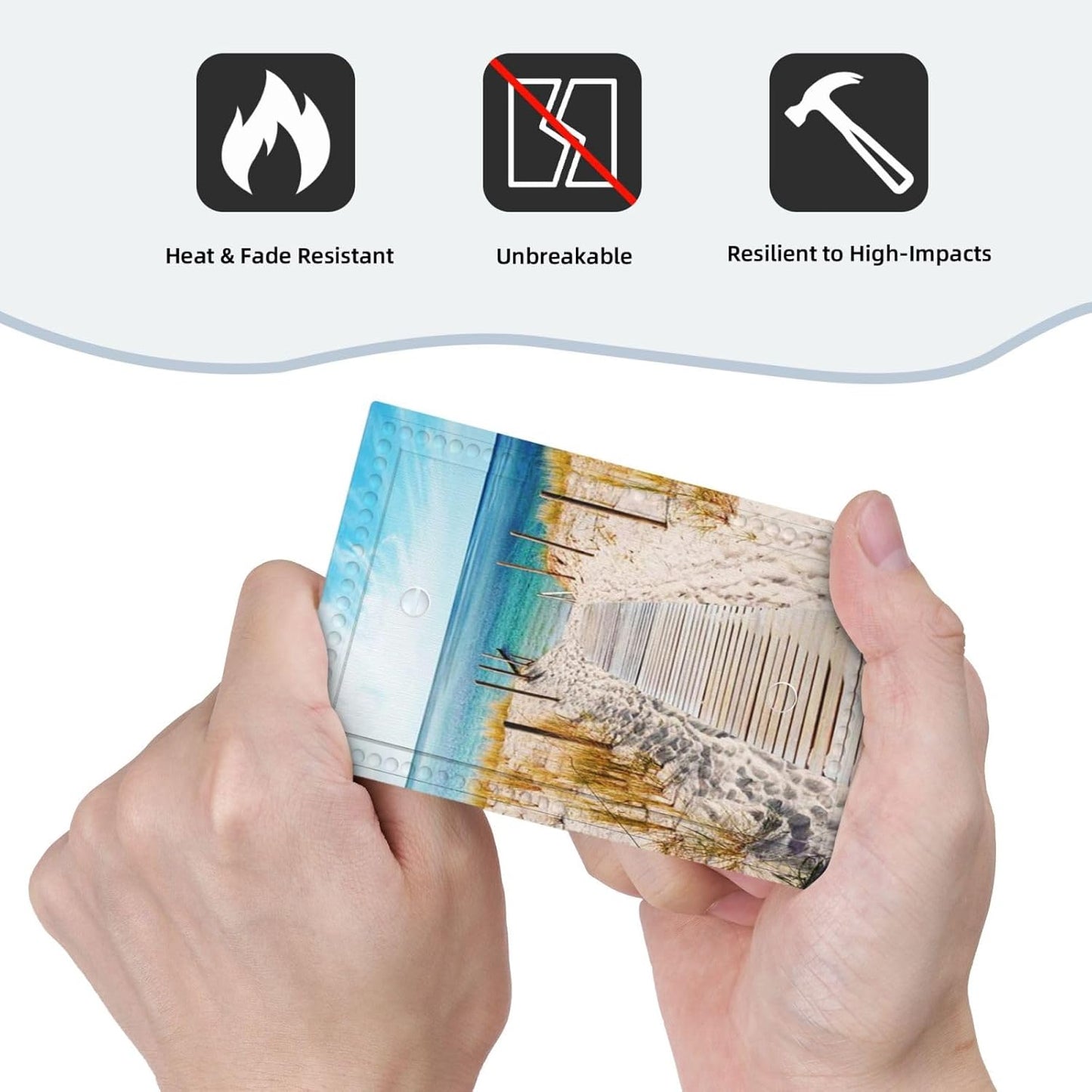 Igneinf Peaceful Beach Blank Light Switch Cover Wall Plate for Home Decor Ocean Theme