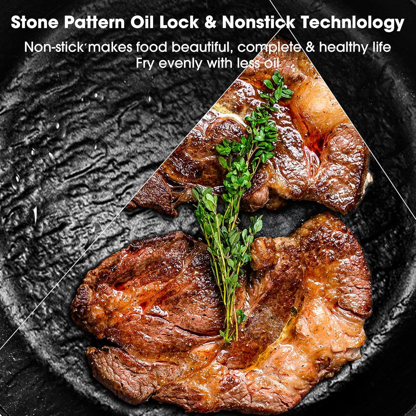 imarku 8 Inch Non Stick Frying Pan - Nonstick Skillet with Stainless Steel Handle, Dishwasher Safe, PFAS & PFOA Free, Easy to Clean - Ideal Gifts