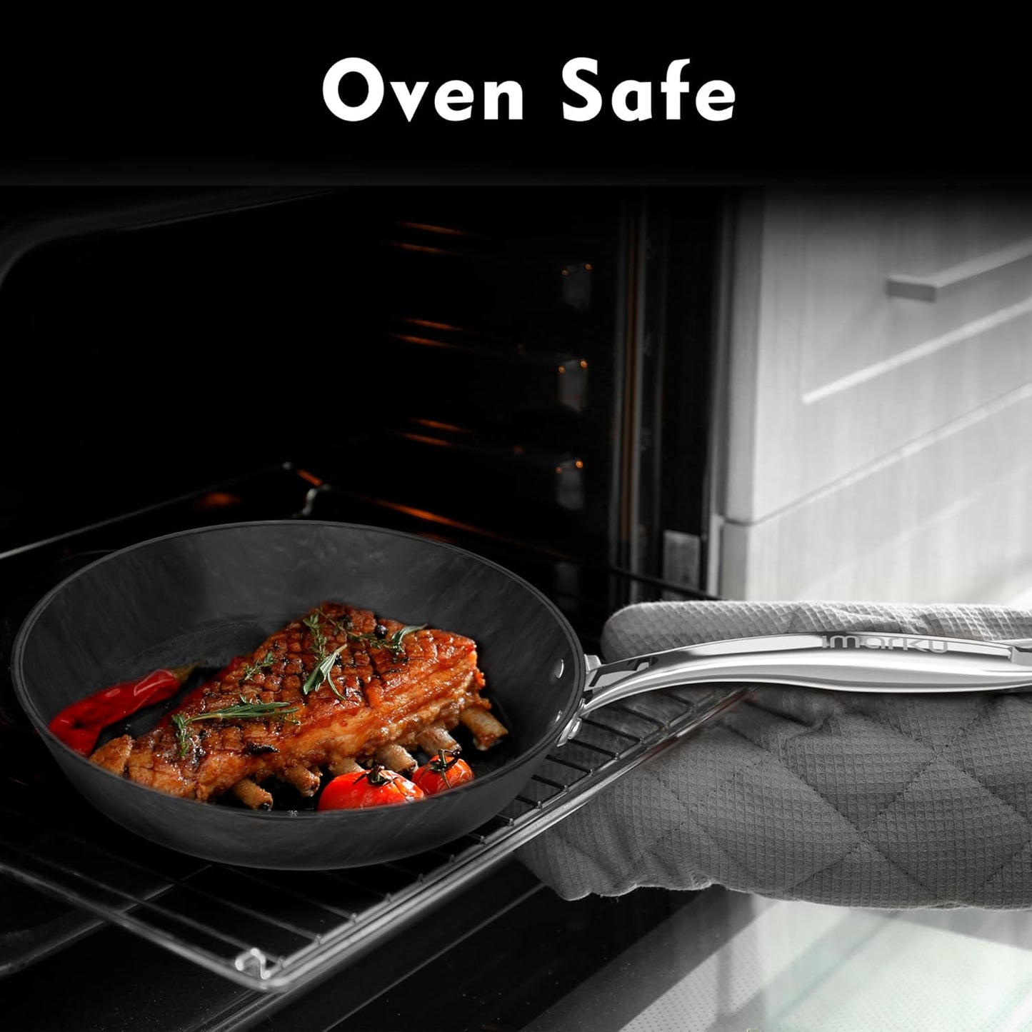 imarku 8 Inch Non Stick Frying Pan - Nonstick Skillet with Stainless Steel Handle, Dishwasher Safe, PFAS & PFOA Free, Easy to Clean - Ideal Gifts