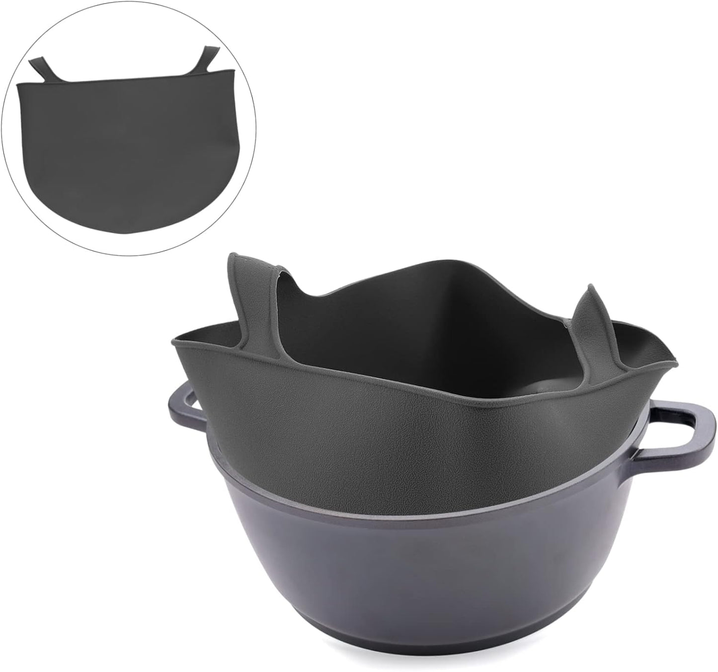 IMIKEYA 8QT Slow Cooker Silicone Insert Liner - Leak Proof, Reusable, Easy to Clean - Odor-Free Silicone Bowl for Effortless Meal Prep