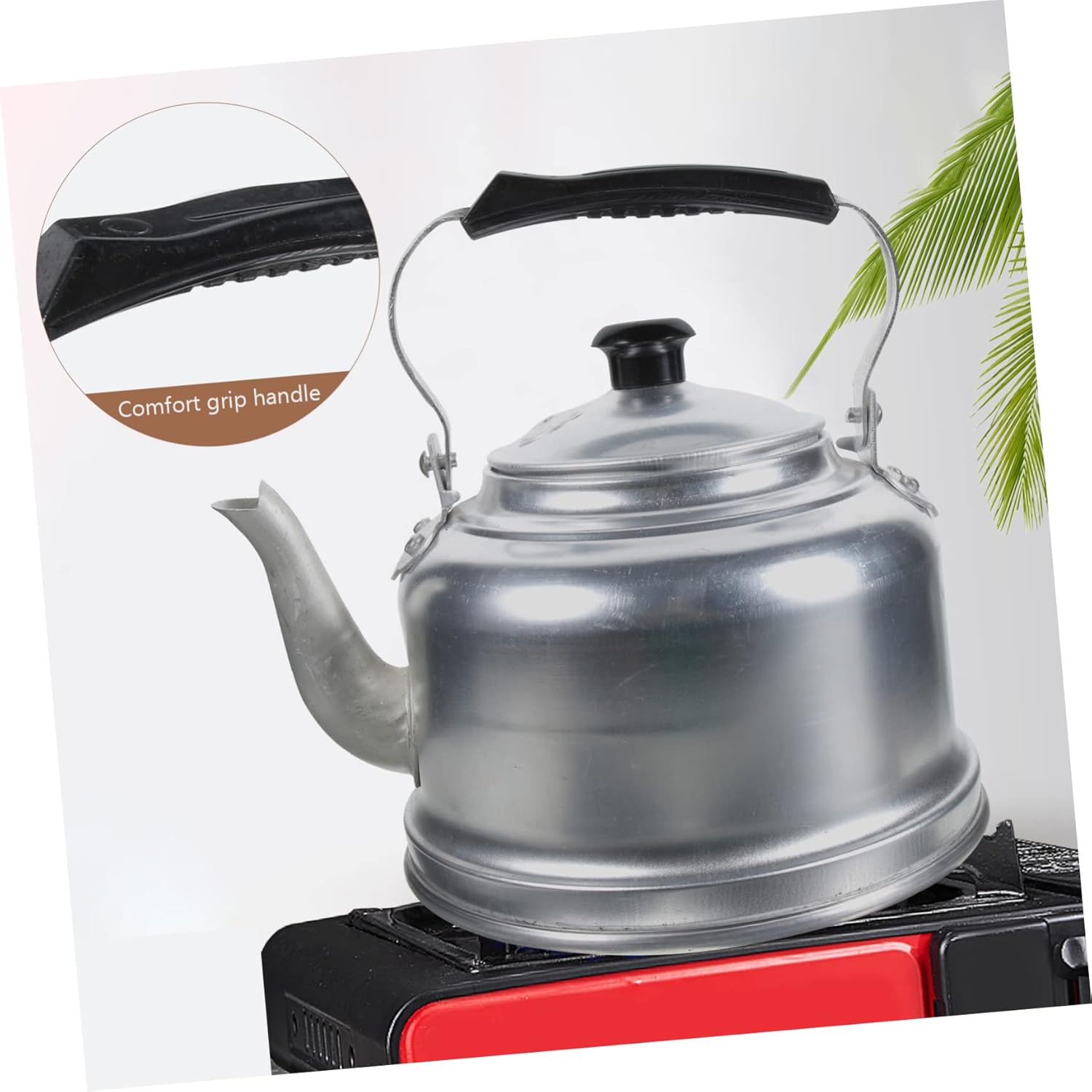 IMIKEYA Aluminum Teapot Tea Kettle with Wide Mouth for Easy Water Filling - 4.0L Capacity
